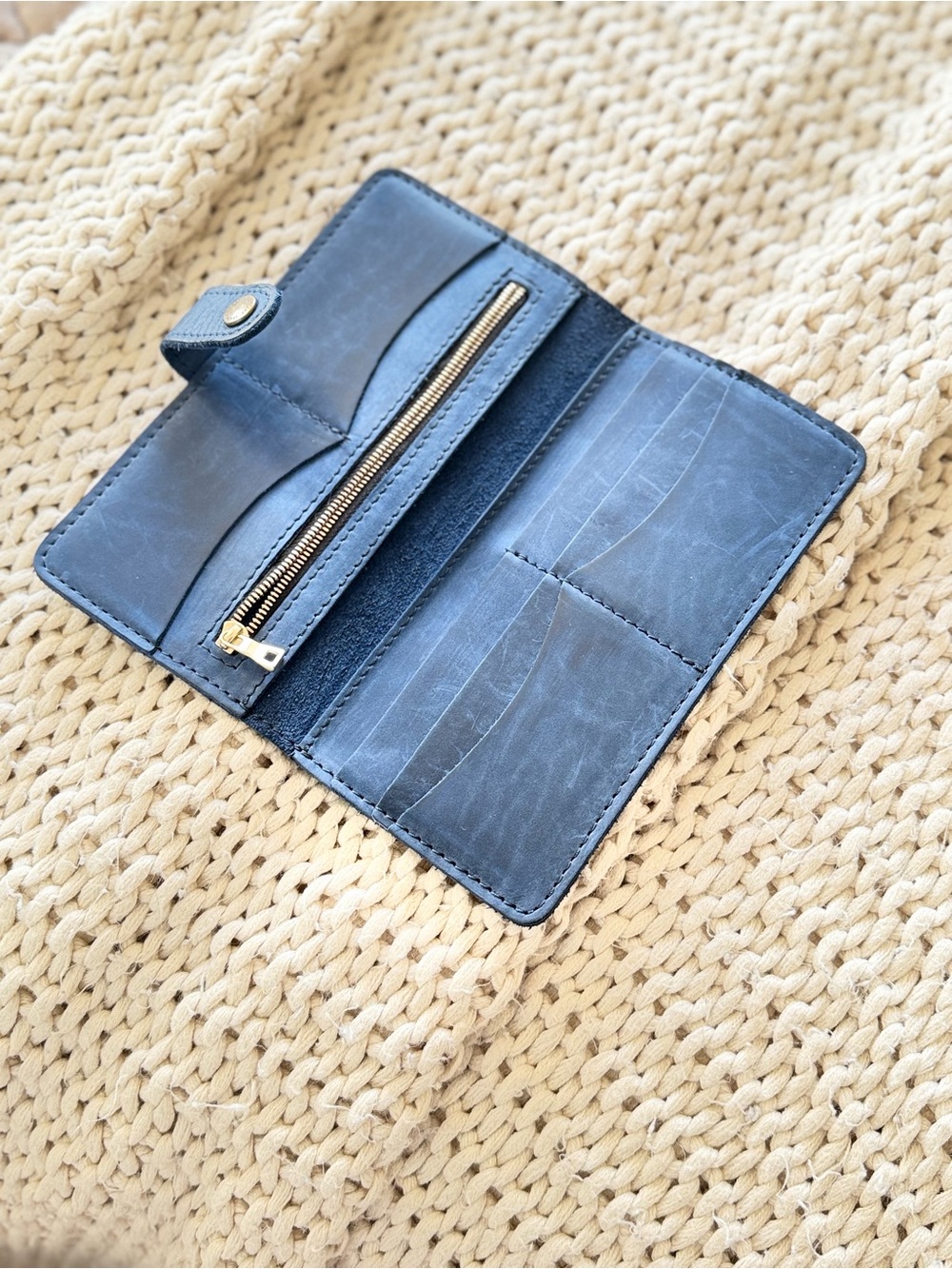 Portland Leather Goods Midnight Blue Bifold Wallet - Picture 5 of 7